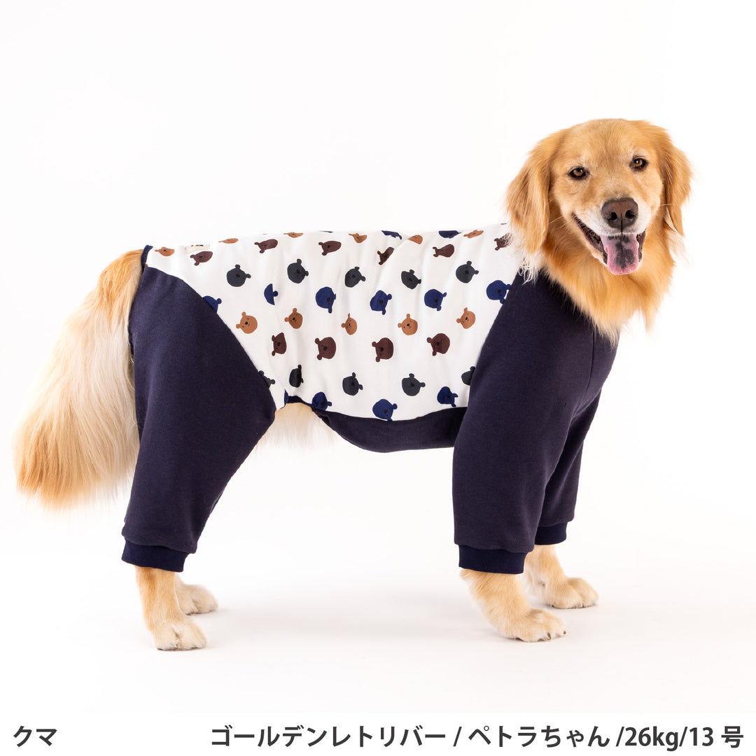 小型～超大型 プリント裏起毛ロンパース