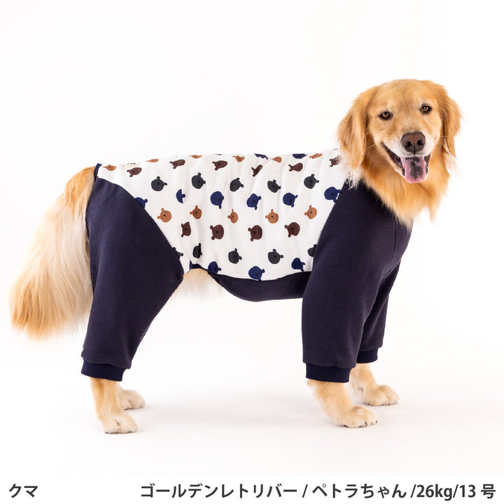 小型～超大型 プリント裏起毛ロンパース