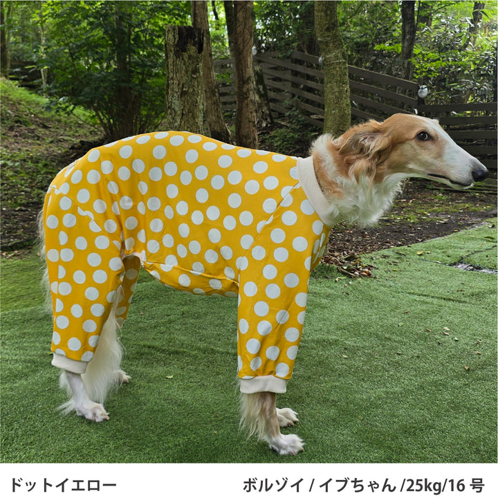 小型～超大型 ドットプリント裏毛ロンパース
