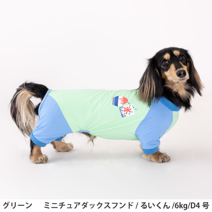 小型～超大型 ダックス 胴長 [全30size展開]<br>光るプリントクールロンパース グリーン - VERY-PET
