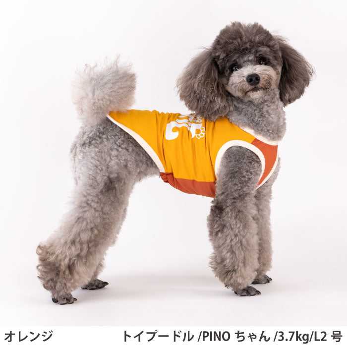 小型～超大型 ダックス 胴長 [全27size展開]<br>光るプリントクールタンク オレンジ - VERY-PET