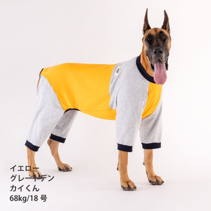 【スタイプレゼント対象商品】小型～超大型 ダックス 胴長 [全32size展開]<br>裏ボアバイカラーロンパース