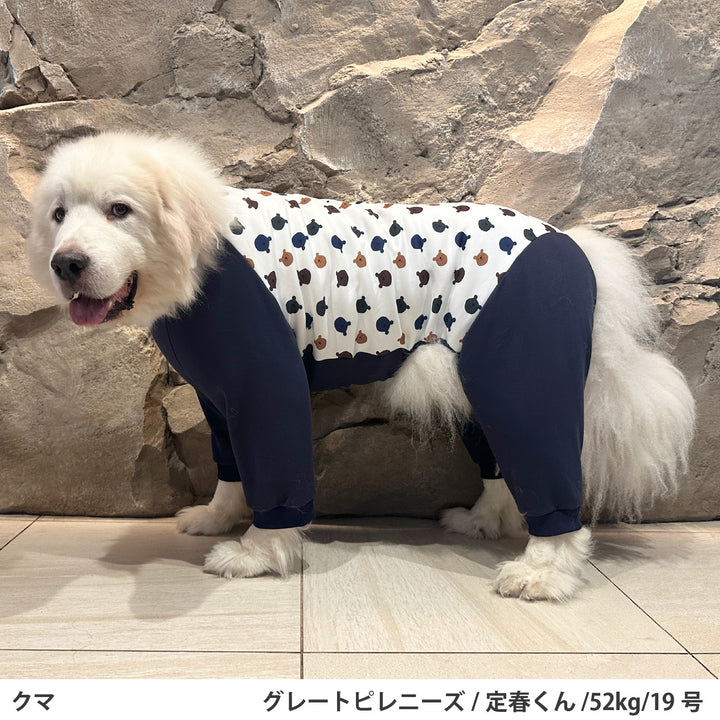 小型～超大型 プリント裏起毛ロンパース