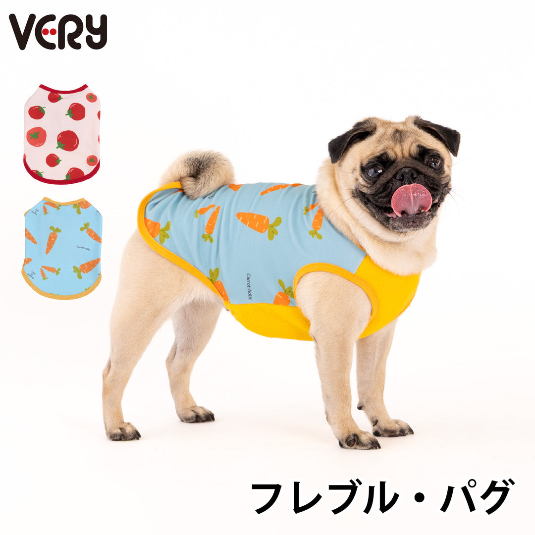 フレブル・パグ プリント裏毛タンクトップ
