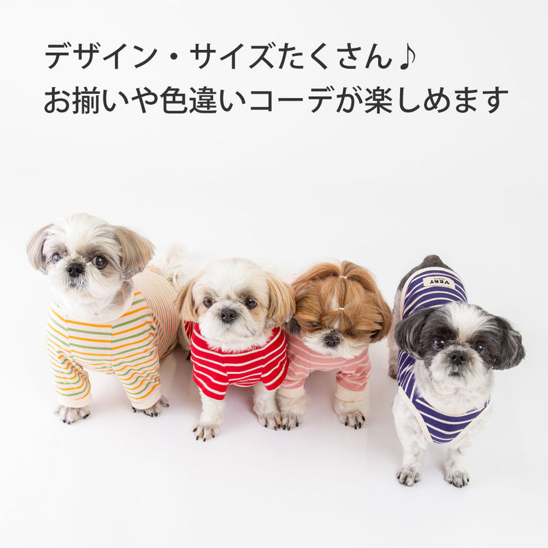 小型～超大型 ダックス 胴長 [全30size展開]BORDERS CLUB タンクトップ レッド/ピンク - VERY-PET