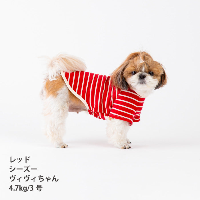 <font size="2">小型～超大型 ダックス 胴長 [全30size展開]</font><br>BORDERS CLUB Tシャツ レッド/ピンク - VERY-PET