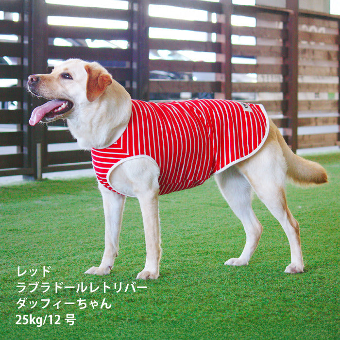 <font size="2">小型～超大型 ダックス 胴長 [全30size展開]</font><br>BORDERS CLUB タンクトップ レッド/ピンク - VERY-PET