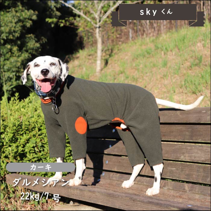 ストレッチ肘あて付きカバーオール 中型犬 - VERY-PET