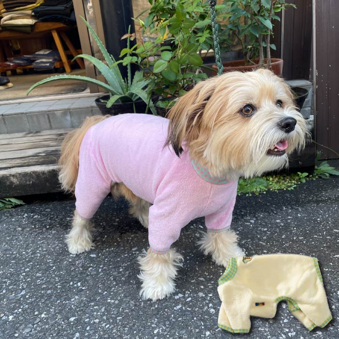 刺繍入りボアカバーオール 小型犬・胴長 - VERY-PET