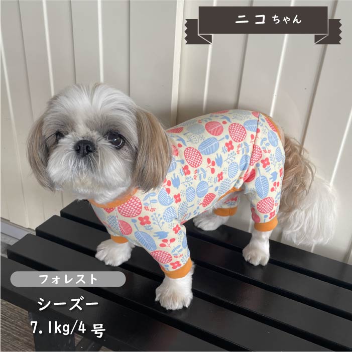 裏起毛プリントカバーオール 小型犬・胴長 - VERY-PET