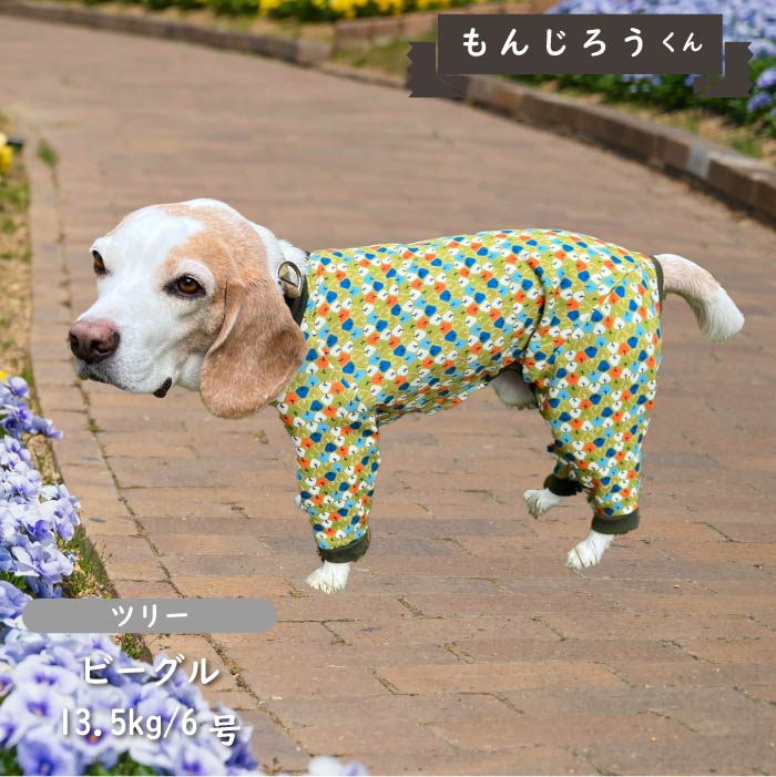 裏起毛プリントカバーオール 中型犬 - VERY-PET