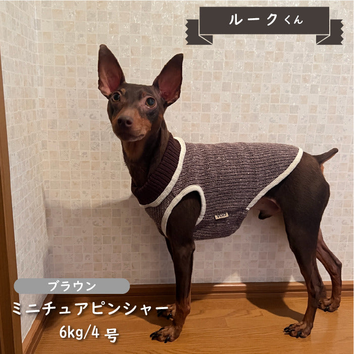 【2枚以上50％OFF】襟付きニットタンクトップ　小型・胴長・ダックス - VERY-PET