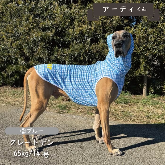 接触冷感 フード付き撥水クールタンクトップ 超大型犬 - VERY-PET