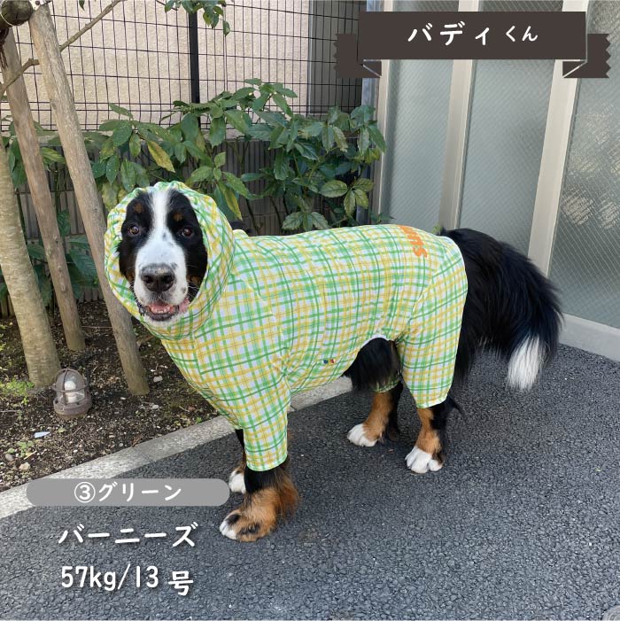 接触冷感 フード付き撥水クールカバーオール 超大型犬 - VERY-PET