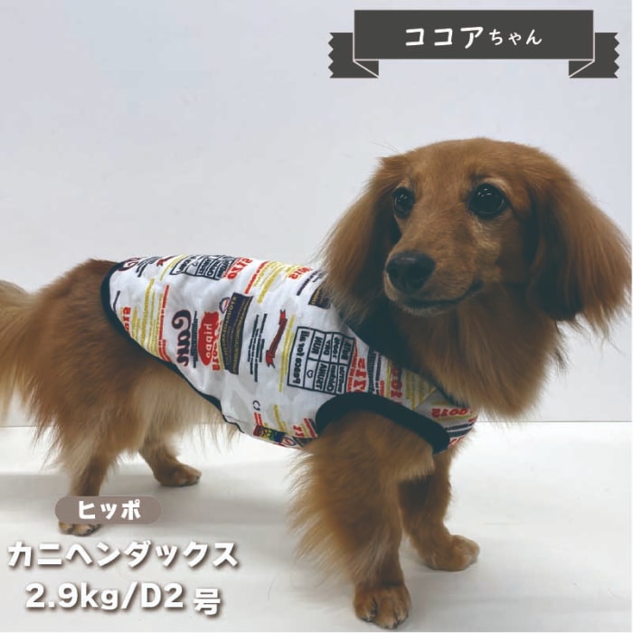 フード付プリントタンク 小型犬・ダックス用 - VERY-PET