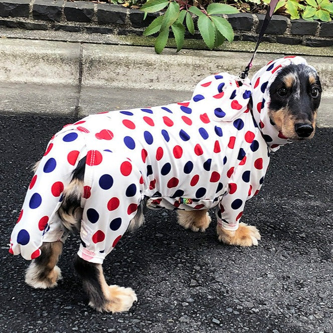 ストレッチフルカバー レインコート 4脚 ダックスタイプ - VERY-PET