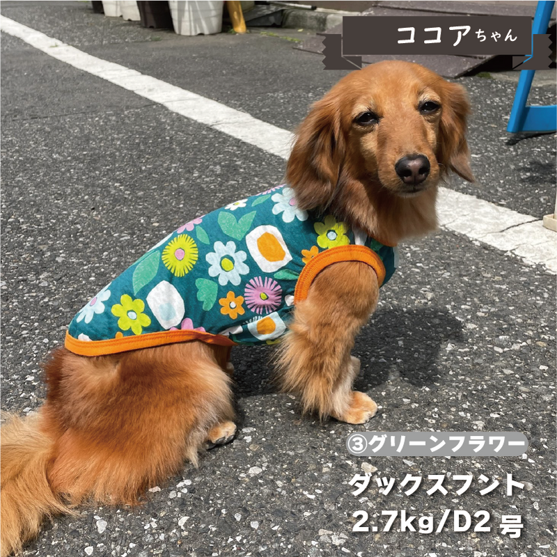 Web限定プリントタンクトップ 小型犬・ダックス用 - VERY-PET