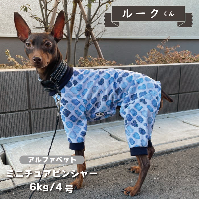 【Web限定】アルファベットプリントカバーオール  小型犬・胴長足長 - VERY-PET